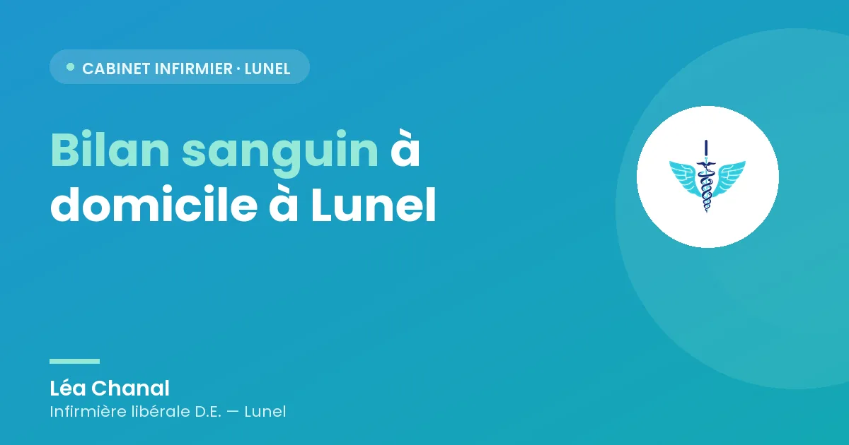 Bilan sanguin à domicile pour une personne âgée à Lunel